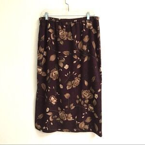 Laura Scott rose floral midi skirt LP